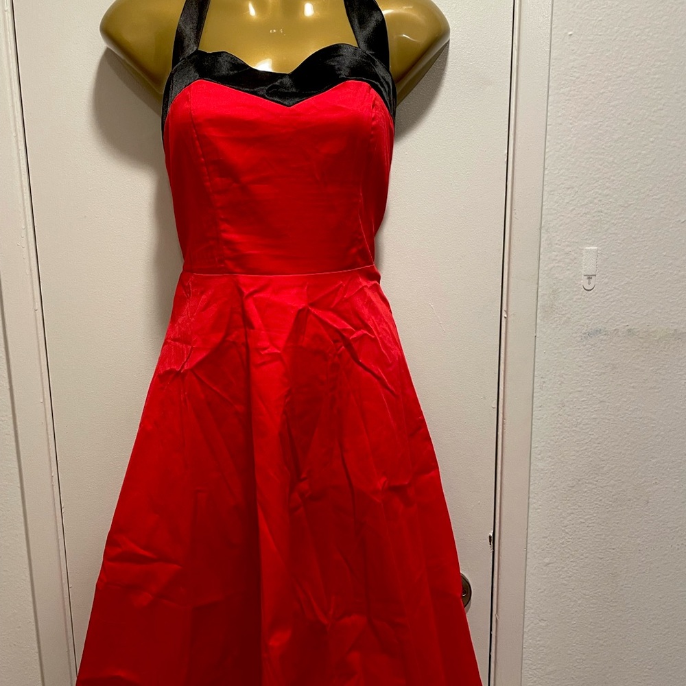 NWT Red 🎄XMAS DRESS💃 with lace up Corset back wm M